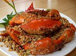 Crabe rôti au sel